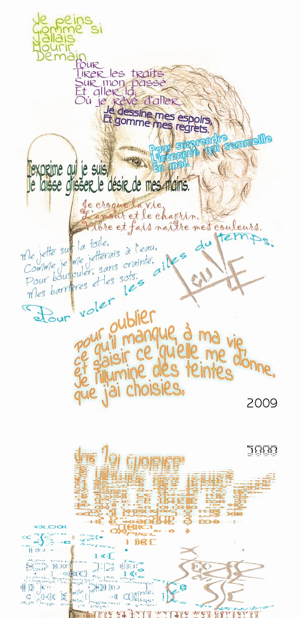 Illustration de Texte de Louve: je peins comme si...